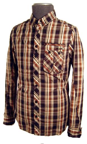 'Pacific' - Retro Indie Mens Check Shirt by FLY53